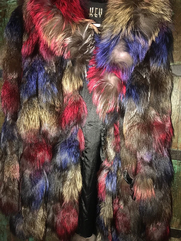real colored fur new coat