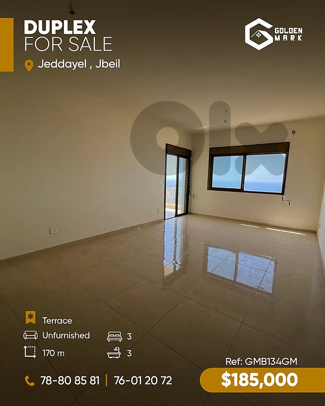 GMB134GM - Duplex for sale in Jeddayel - دوبلكس للبيع في جدّايل -