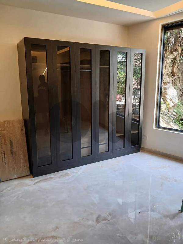 New Modern wardrobes 6 doors with glass high quality