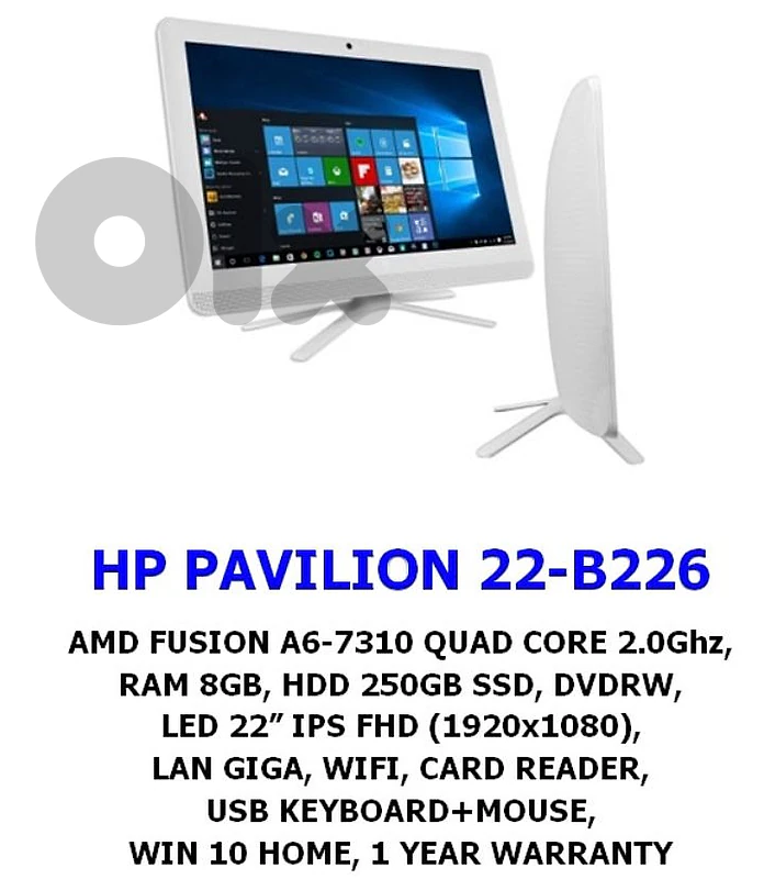 HP Pavilion 22 AIO.  Very stylish. Hot item, 🔥🔥