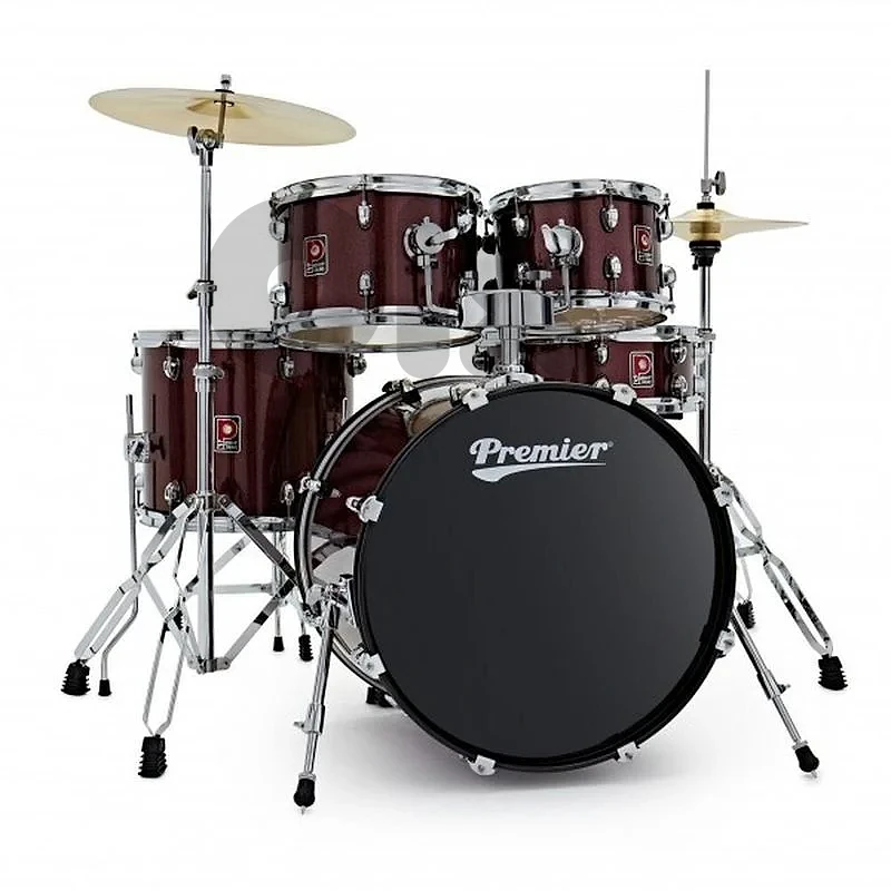 Premier Revolution 20" 5pc Drum Kit, Red Sparkle
