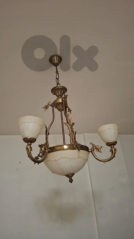 Elegant Brass Ceiling Lights – Set of 3