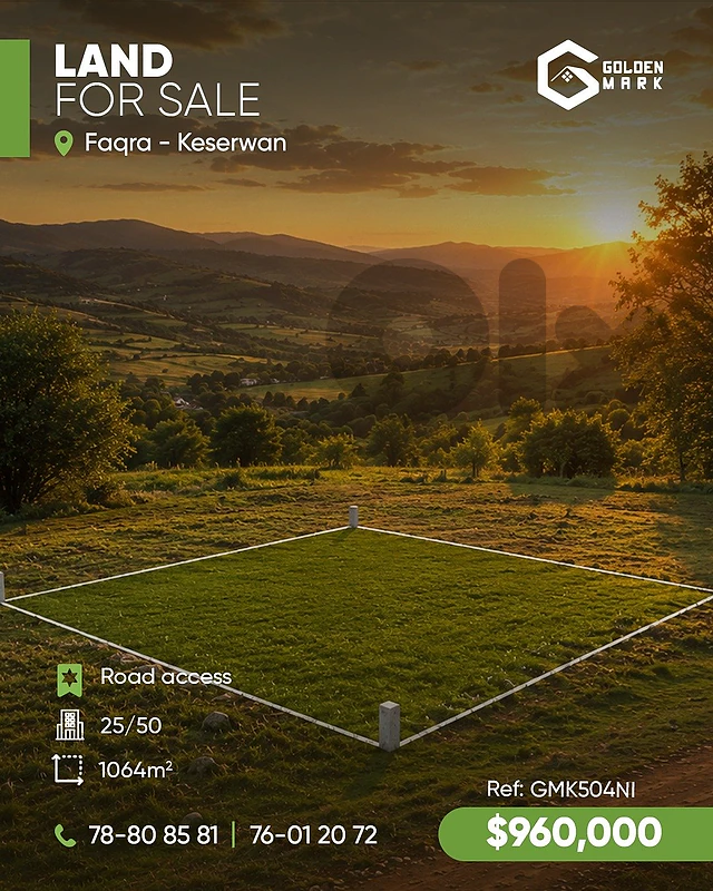 GMK504NI - Land For Sale In Faqra - أرض للبيع في فقرا GMK504NI - Land For Sale In Faqra - أرض للبيع في فقرا