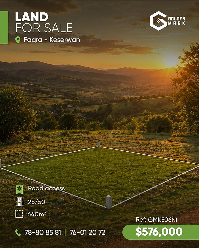 GMK506NI - Land For Sale In Faqra - أرض للبيع في فقرا GMK506NI - Land For Sale In Faqra - أرض للبيع في فقرا