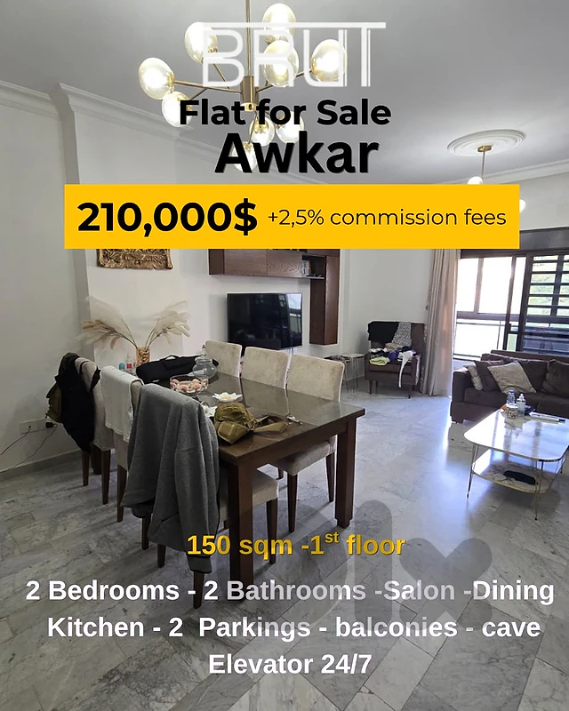 150 sqm Apartment for Sale in Awkar Prime Location
