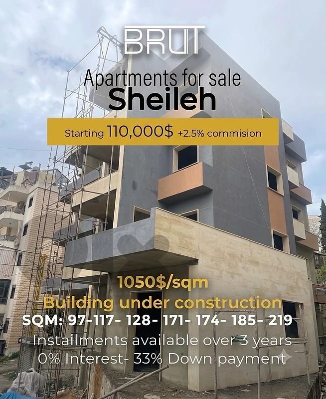 UC apartments for sale in sheileh with installments UC apartments for sale in sheileh with installments