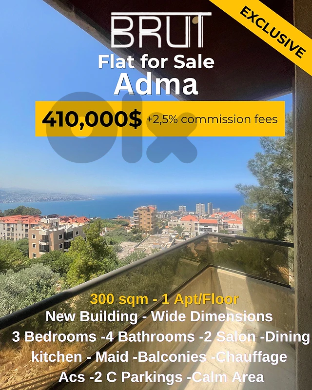 300 sqm Apartment for sale in Adma with Full bay view - Calm area