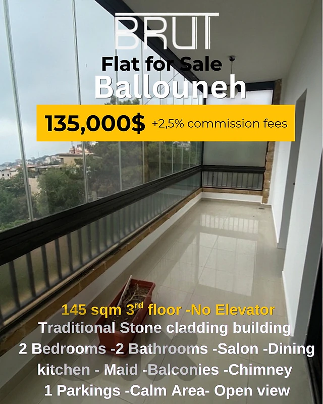 140 sqm Apartment for sale in Ballouneh -Catchy Price