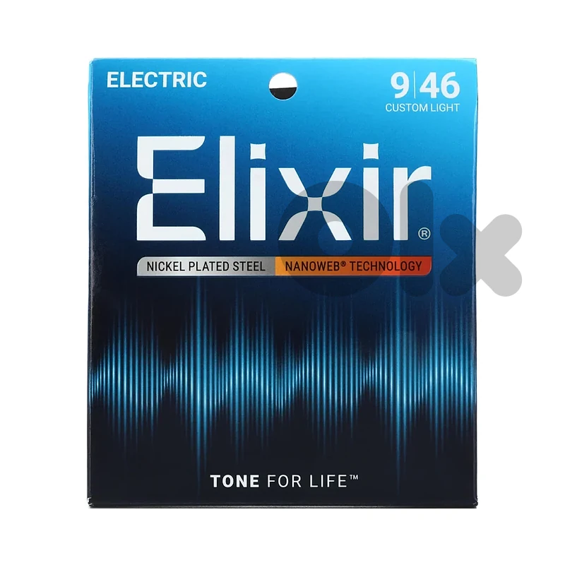 Elixir 12027 Nanoweb Electric Guitar Strings - .009-.046 Custom Light