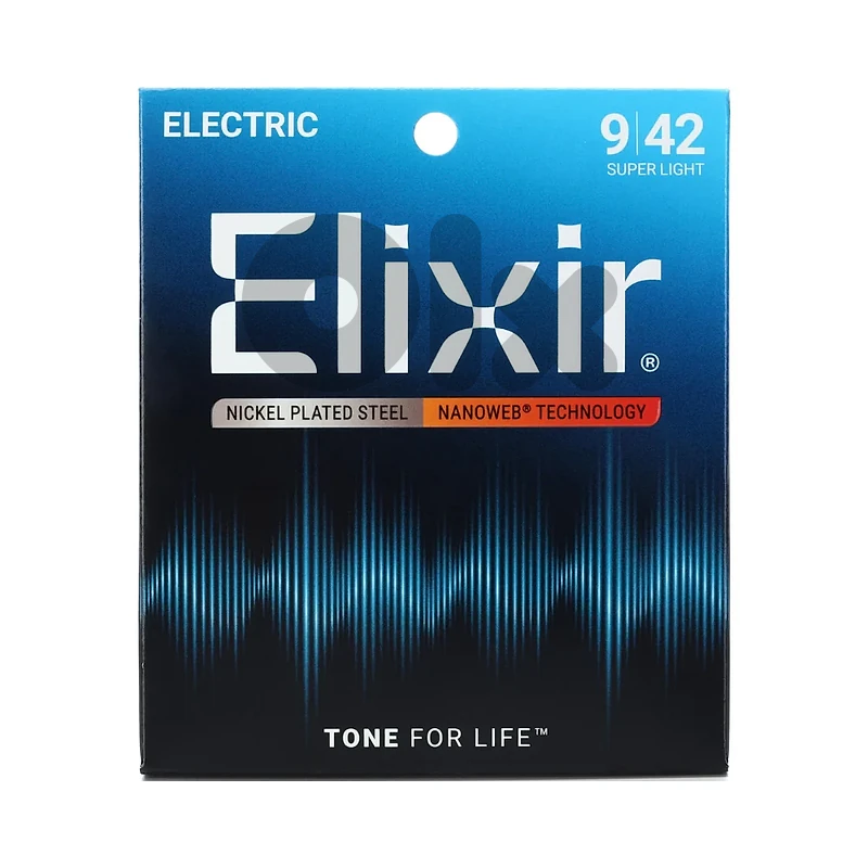 Elixir 12002 Nanoweb Electric Guitar Strings - .009-.042 Super Light