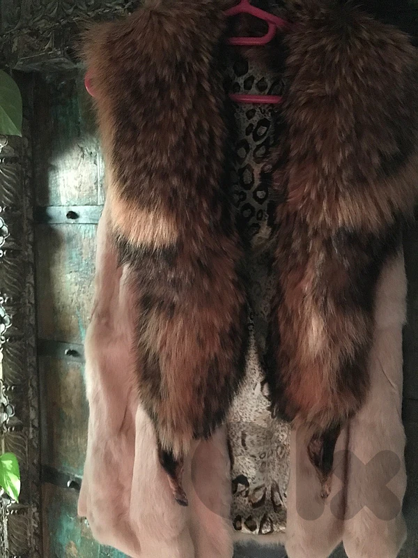 real fur new classy pink jacket