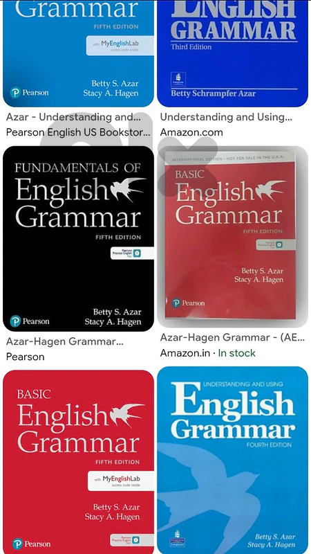 مطلوب ٣ كتب قواعد انكليزي I need these English grammar books