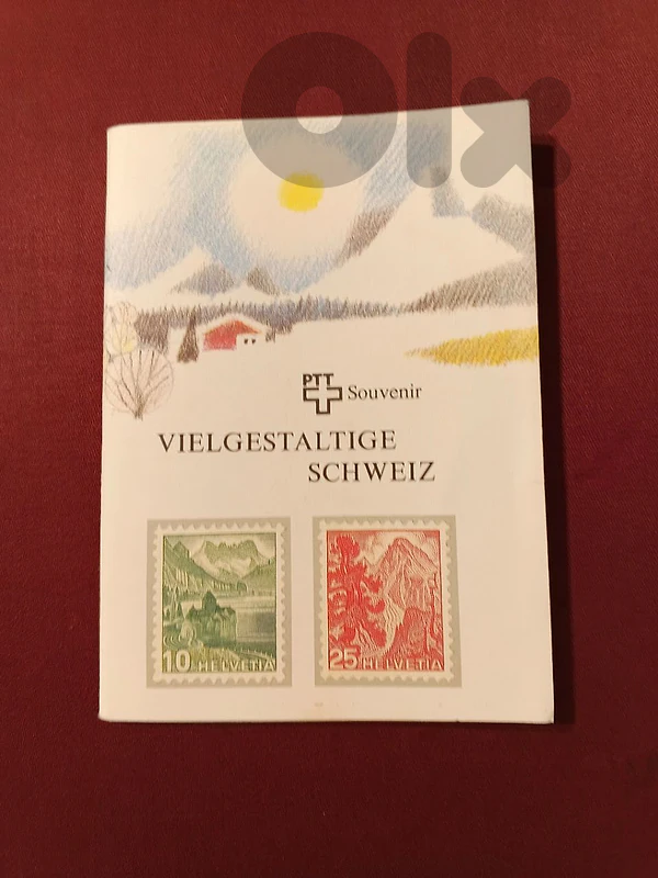 Vintage Swiss PTT Stamp Booklet كتيّب طوابع سويسرية قديم