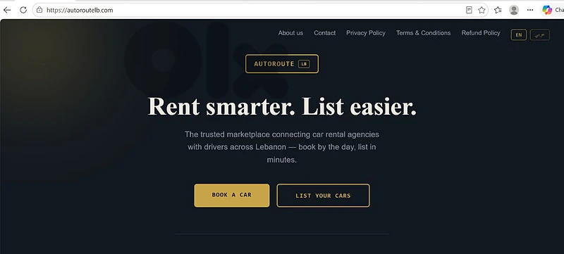 Fully Launched Car Rental Marketplace Platform For Sale