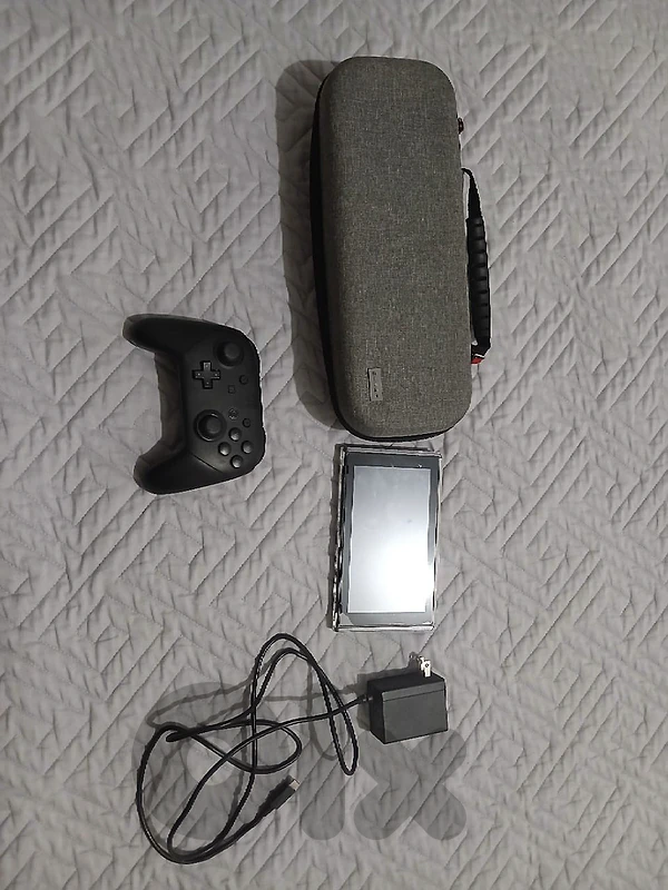 Nintendo switch used with case and screen protector