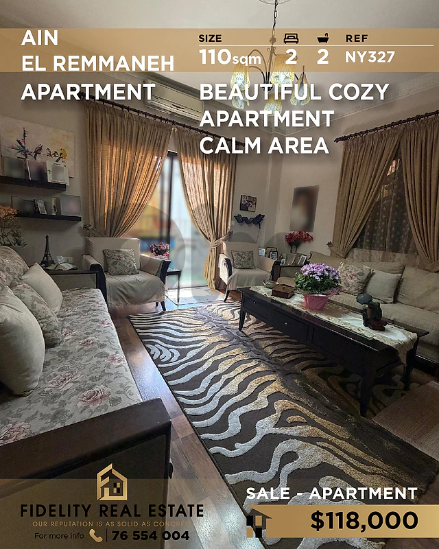 Apartment for sale in Ain El Remmaneh NY327 شقة للبيع في عين الرمانة