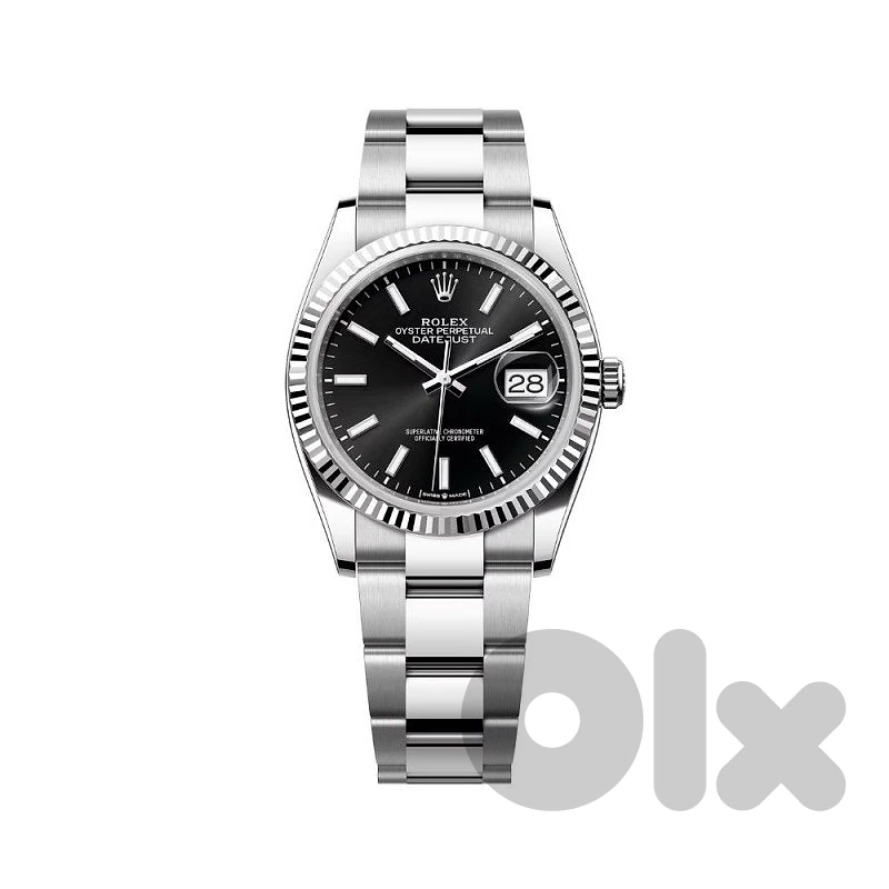 Rolex Black Datejust Watch for Men