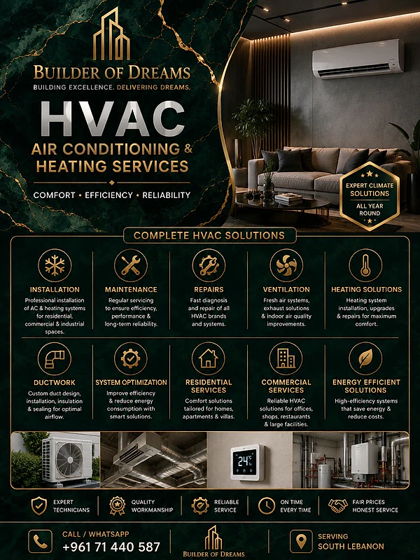 AC and Heating / التكييف والتدفئة