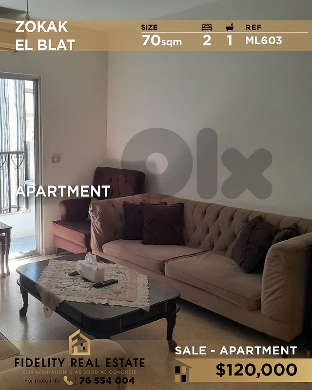 Apartment for sale in Zokak El Blat ML603 شقة  للبيع في زقاق البلاط،