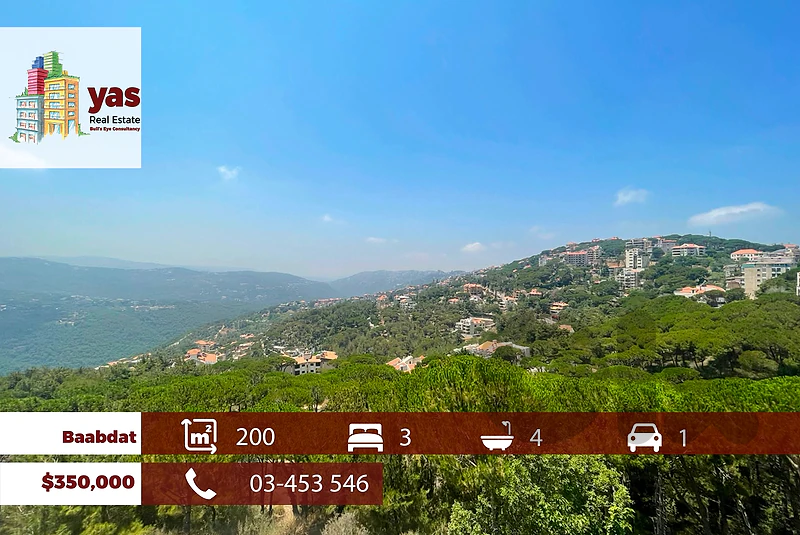 Baabdat 200m2 | Astonishing View | Mountain View | Calm Area | TO