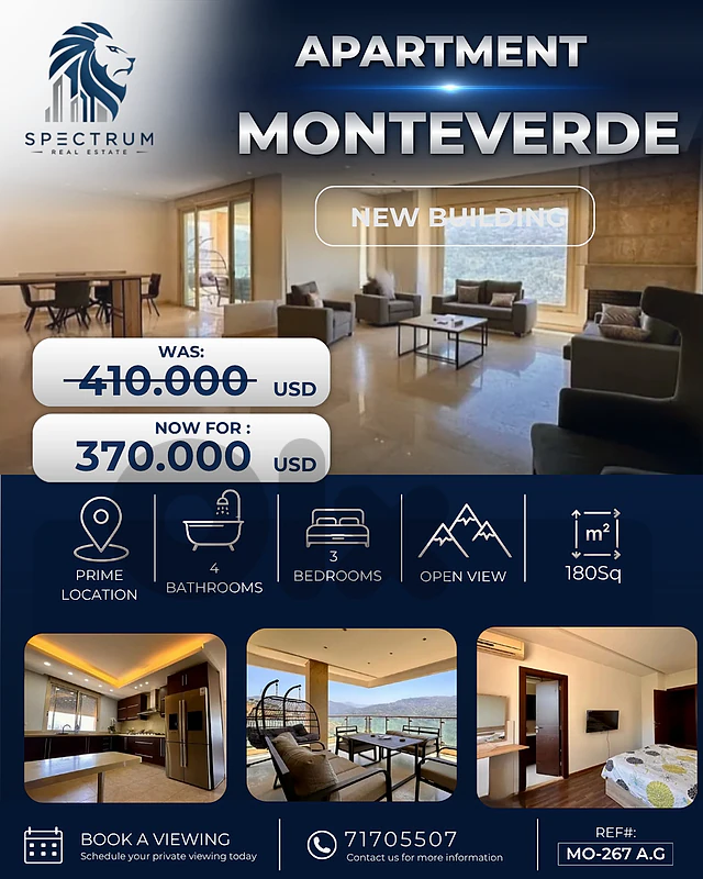 PANORAMIC VIEW APARTMENT FOR SALE IN MONTEVERDE PRIME, (MO-267)
