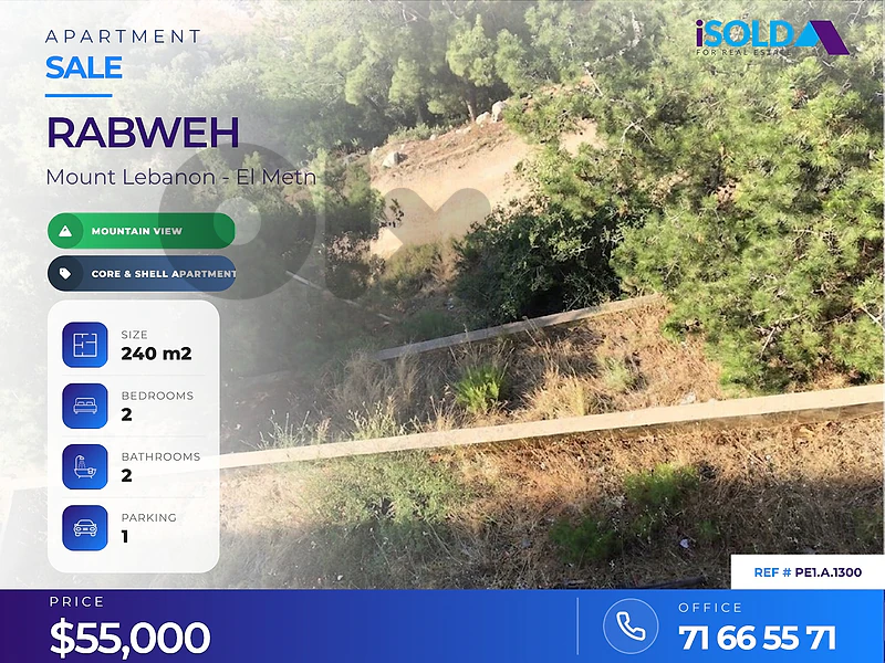 150m² Core &Shell apt+240m² 3-level garden & open view 4sale in Rabweh 150m² Core &Shell apt+240m² 3-level garden & open view 4sale in Rabweh
