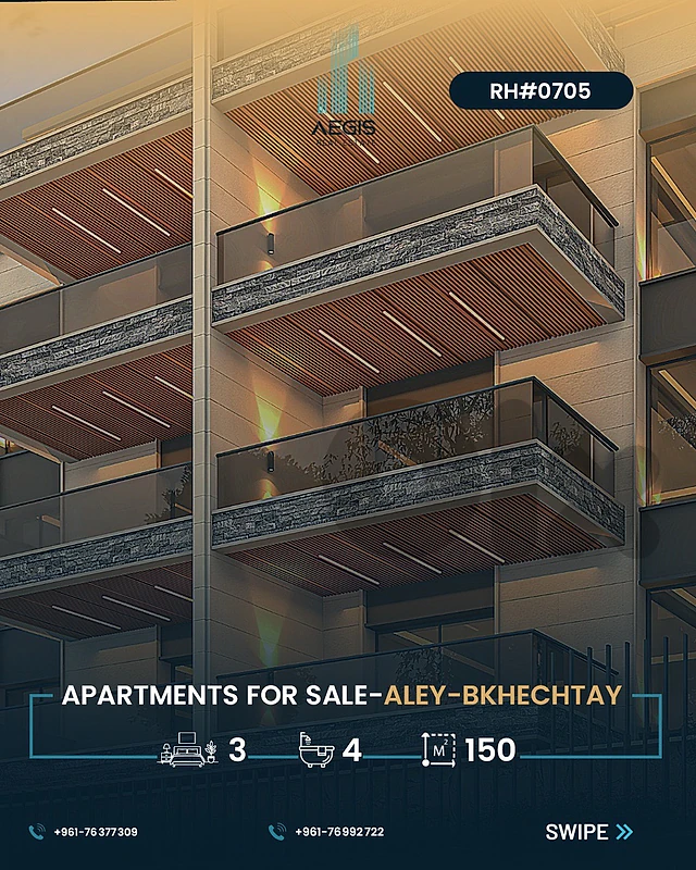 Apartment for sale aley bkhshtay - شقة للبيع عاليه بخشتيه
