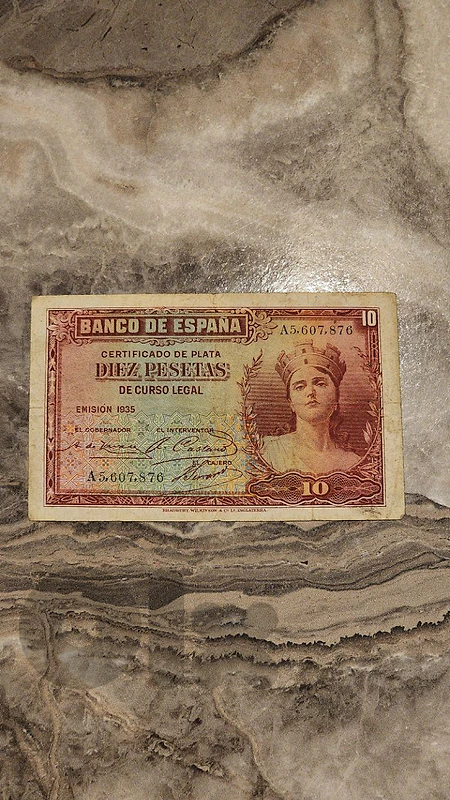 Rare 10 Pesetas Banknote 🇪🇸 - Bank of Spain (1935) ⭐