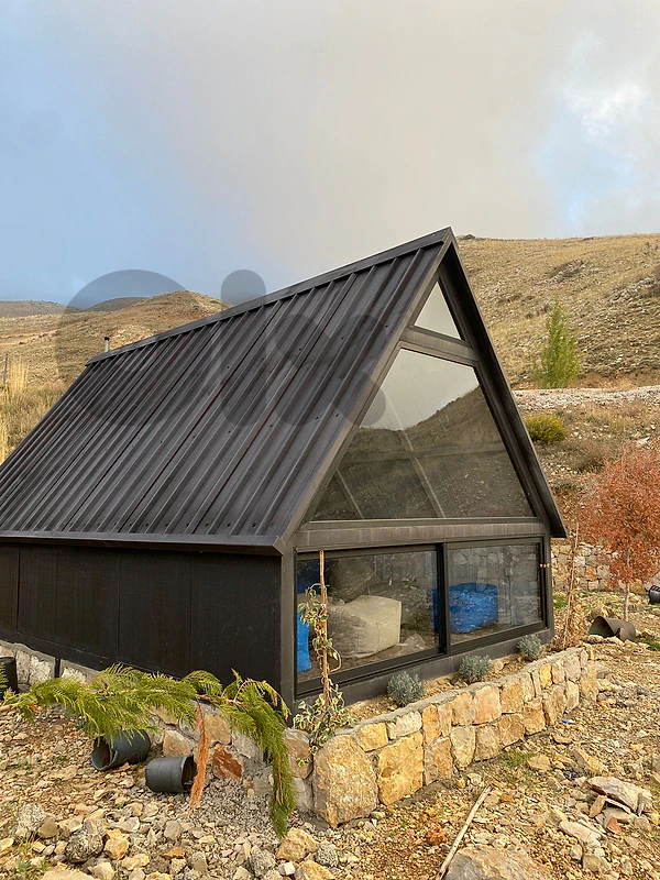 A Shape Prefab Chalet 31m2 - Built 2024, Never Used - شاليه جاهز جديد A Shape Prefab Chalet 31m2 - Built 2024, Never Used - شاليه جاهز جديد