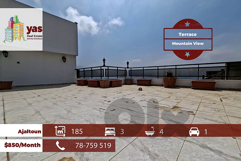 Ajaltoun 185m2 | Terrace | Duplex | Prime Location | Rent | View | KH
