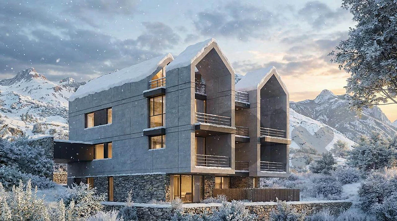 Mountain Chalet under construction + mountain view in Faqra for sale