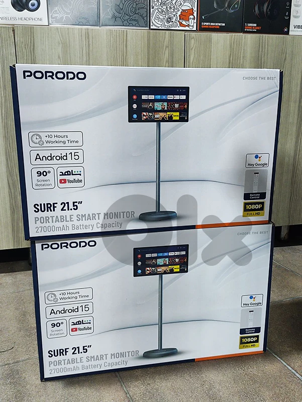 Porodo Surf 21.5″ Portable Smart Monitor with 27000mAh Battery Porodo Surf 21.5″ Portable Smart Monitor with 27000mAh Battery