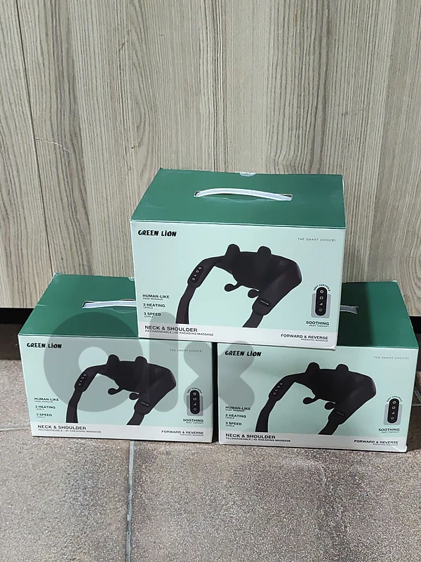 Green Lion Neck & Shoulder Rechargeable 4D kneading Massage – Black