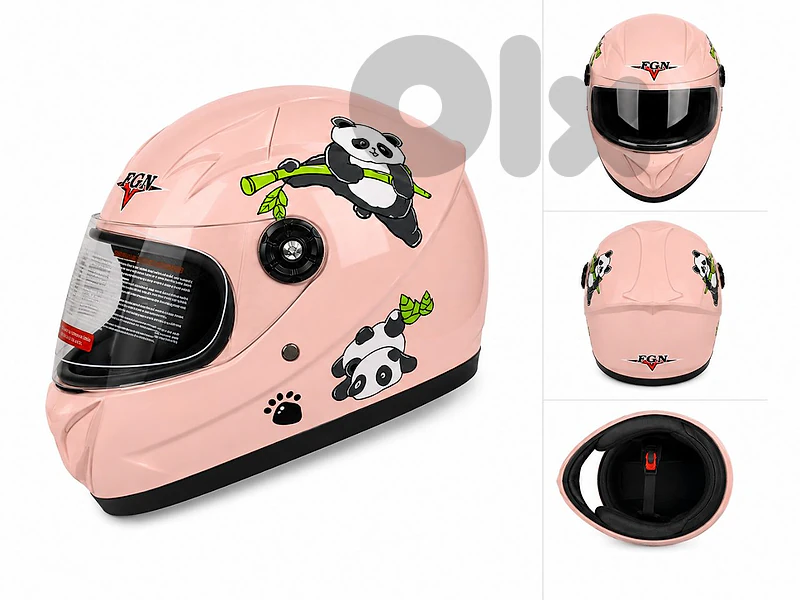 🐼Children’s full-face helmet with cute design 🐼