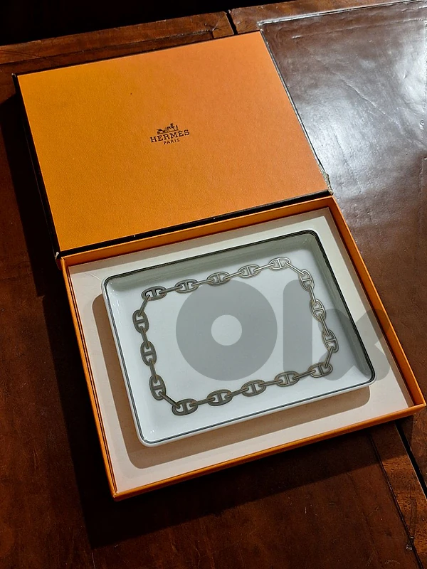 original hermes porcelain tray with the box