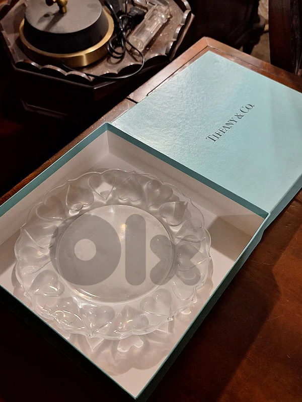 tiffany and co crystal plate