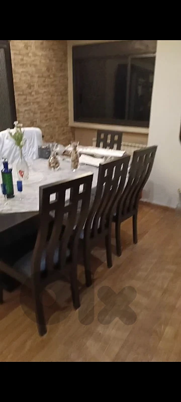 dining table + 8 chairs