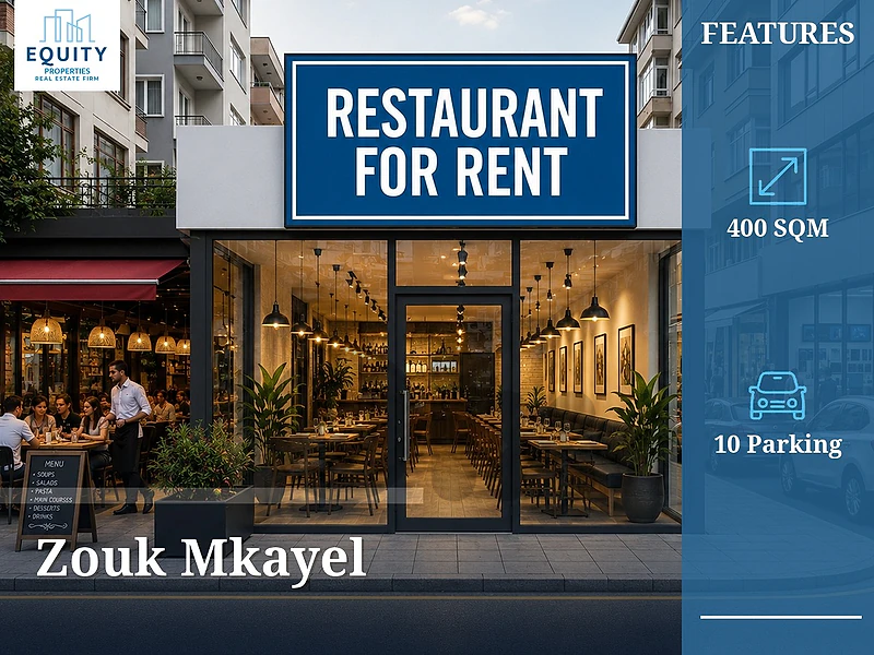 400 SQM Restaurant For Rent In Zouk Mkayel #RK7826