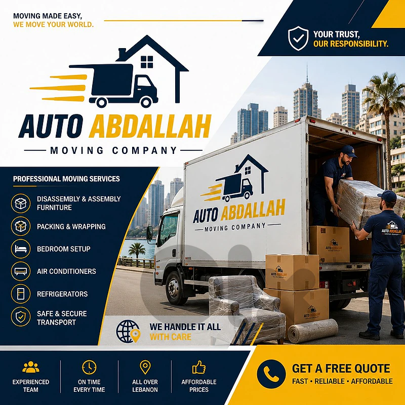 auto abdallah شركة نقل اثاث المنازل و المكاتب auto abdallah شركة نقل اثاث المنازل و المكاتب