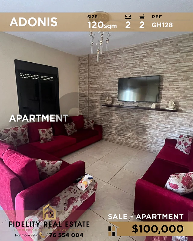 Apartment for sale in Adonis GH128 شقة  للبيع في أدونيس