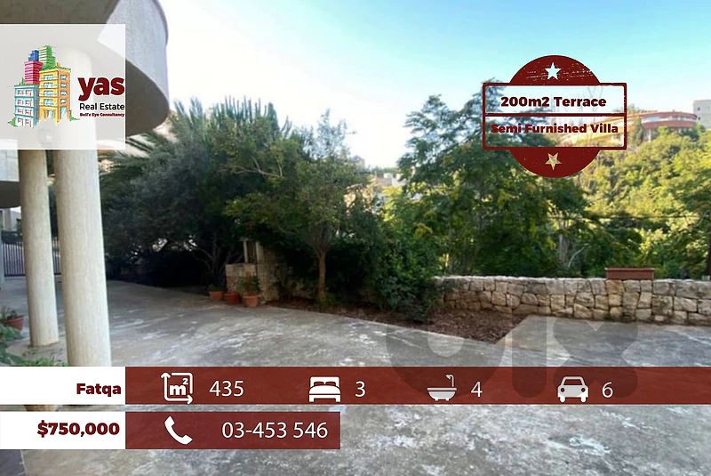 Fatqa 435m2 | 200m2 Terrace | 900m2 Plot | Semi Furnished | IV