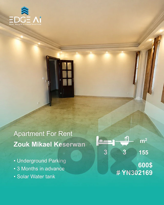 Apartment for Rent,Zouk Mikael,#YN302169 Apartment for Rent,Zouk Mikael,#YN302169