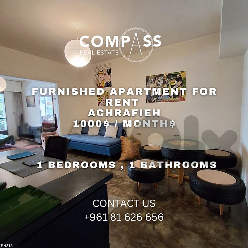 Furnished apartment in sodeco on the 1rst floor 120sqm