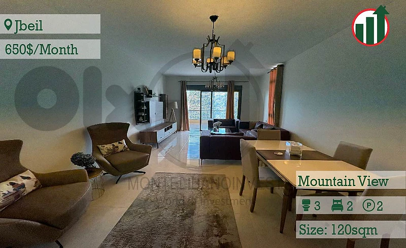 Furnished Apartment for Rent in Hboub with Open Mountain View !!