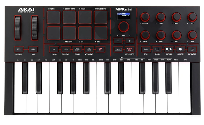 Akai Professional MPK Mini IV MIDI Keyboard Controller - Black