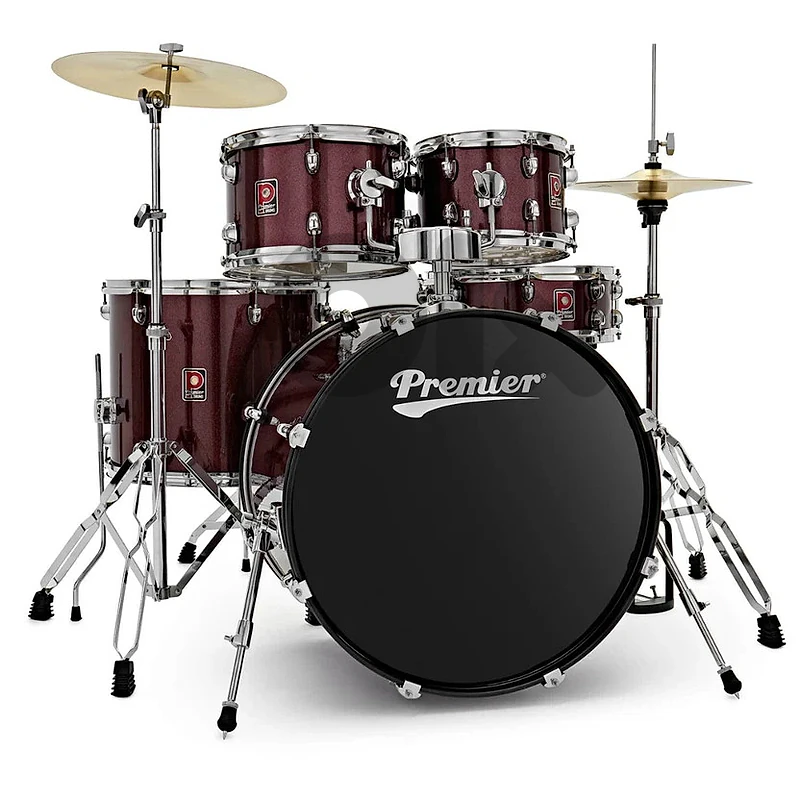 Premier Revolution 20" 5pc Drum Kit, Red Sparkle