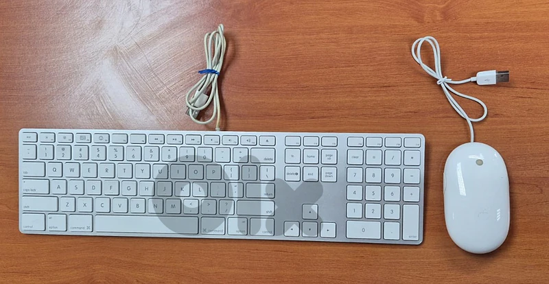 Original Apple Wired Keyboard (A1243) & Mighty Mouse (A1152) – Vintage