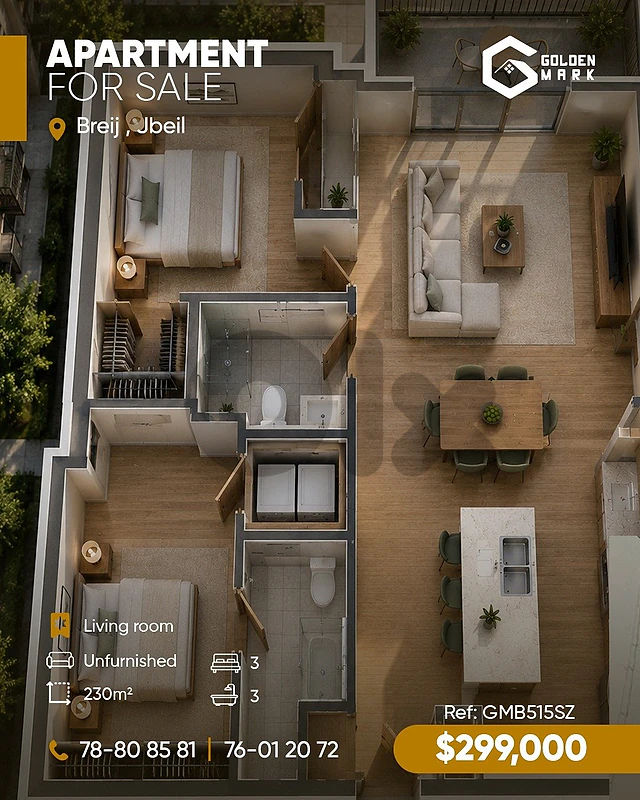 GMB515SZ - Apartment For Sale In Breij  - شقة للبيع في البريج