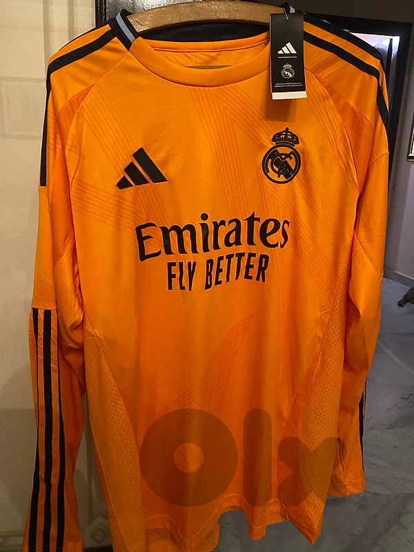 real madrid orange 2025 kit jersey new