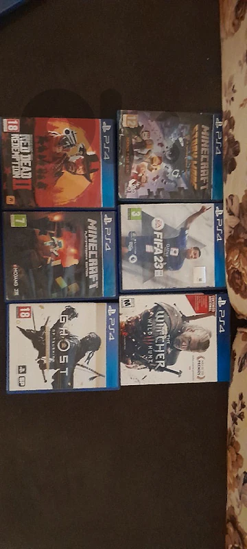 PS4 Games: Ghost of tsushima DC, Minecraft ps4, Witcher 3 CIB, RDR2